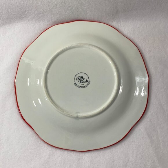 Pioneer Woman Bold Floral Pattern Red Replacement Stoneware Dinner Plate 10.5" - Picture 2 of 3